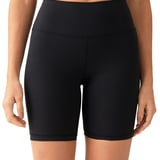 High-Waisted Biker Shorts - Black